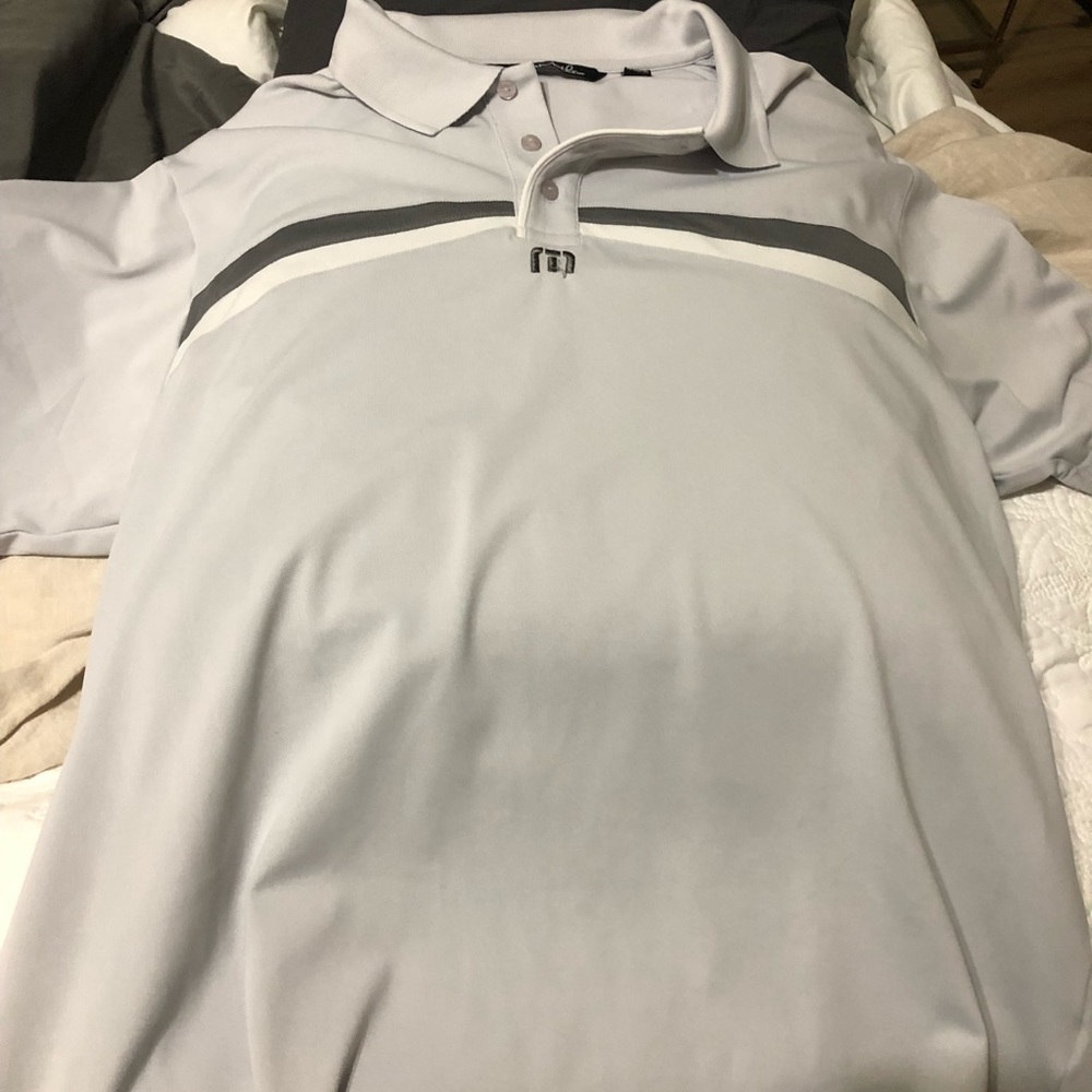 Travis Mathew XL light grey mens golf shirt. Only worn a few times to work.